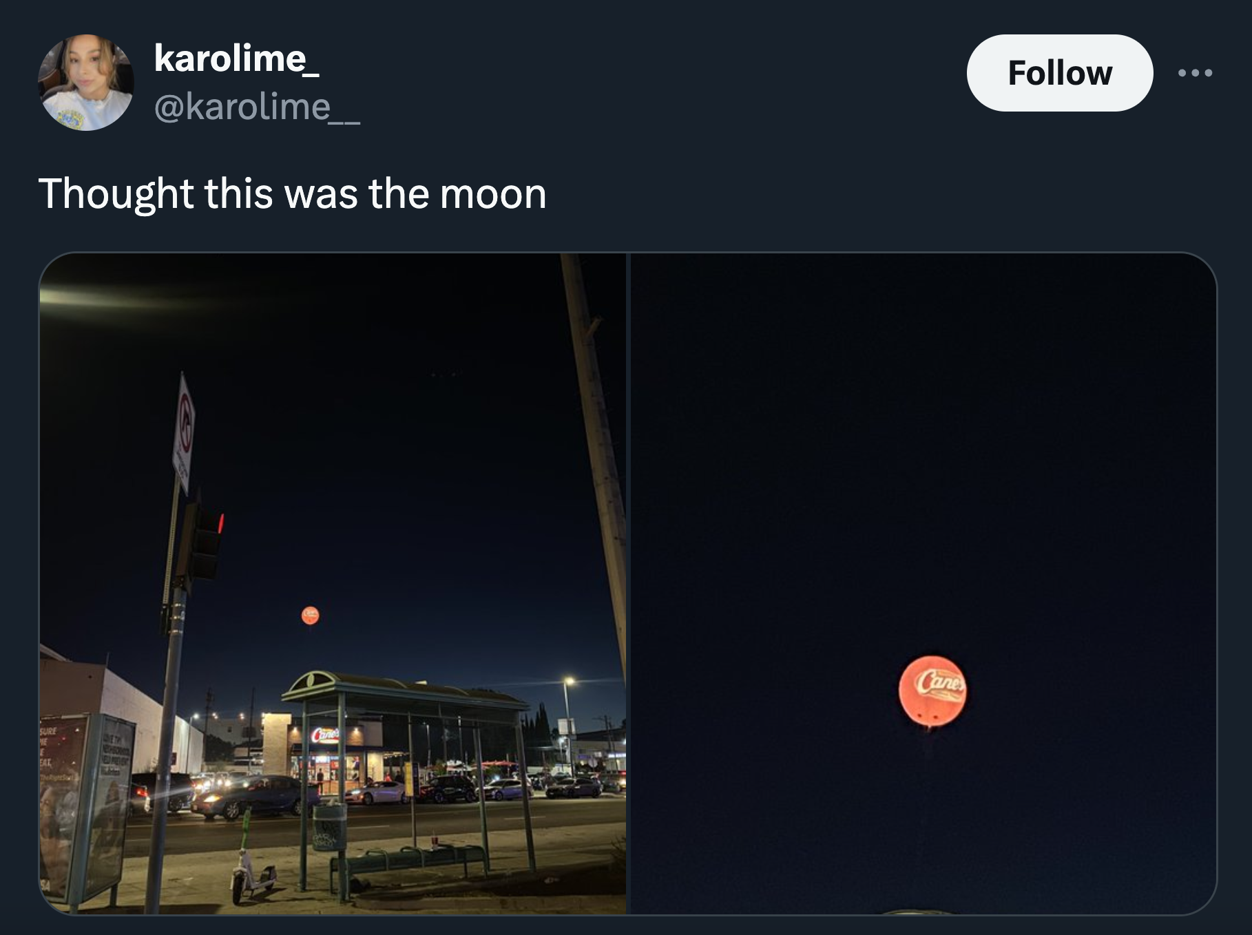 screenshot - karolime Thought this was the moon Cane